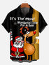 Men's Christmas Funny Graphic Short Sleeve Hawaiian Shirt